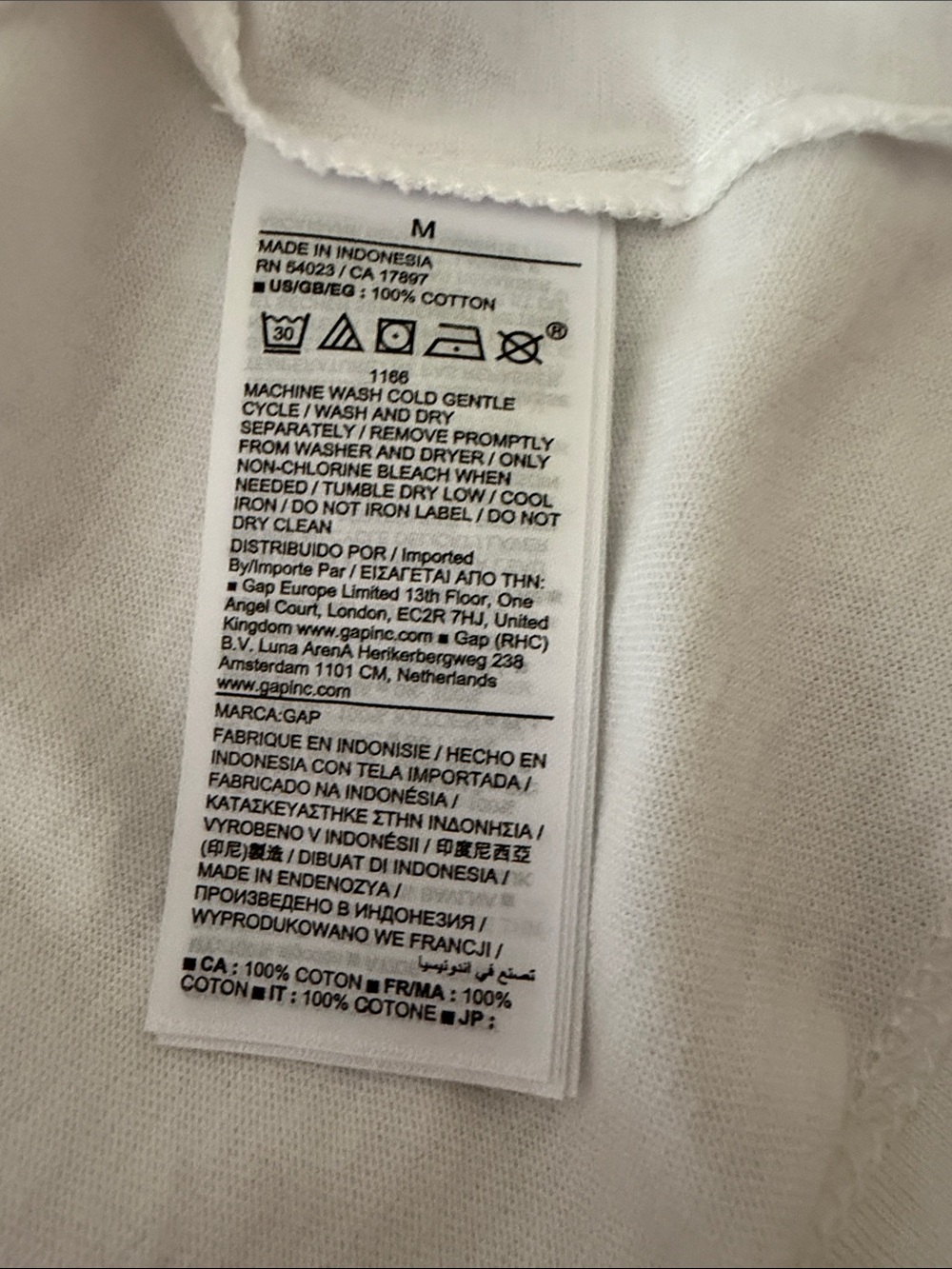 GAP White Tee with Black Ringer Collar - Picture 5 of 5